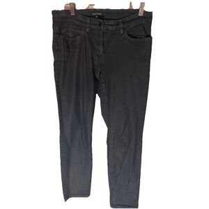 Eileen Fisher Women's Size 8 Jeans Black Organic Cotton Straight Leg Mid‎ Rise